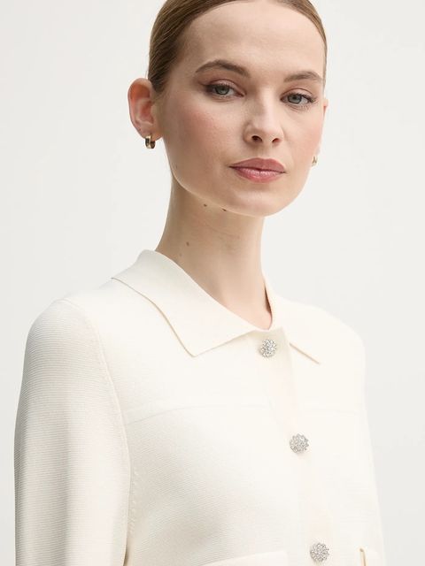 OUI kardigan damski kolor beżowy lekki 92056