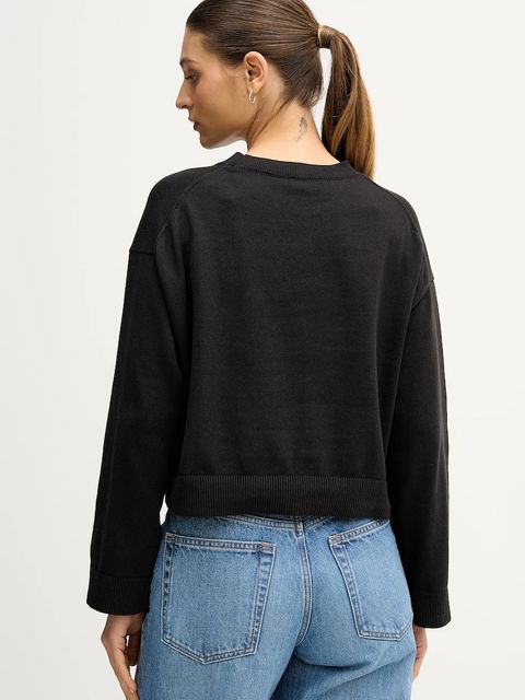 Calvin Klein Jeans sweter bawełniany damski kolor czarny LV047E304G