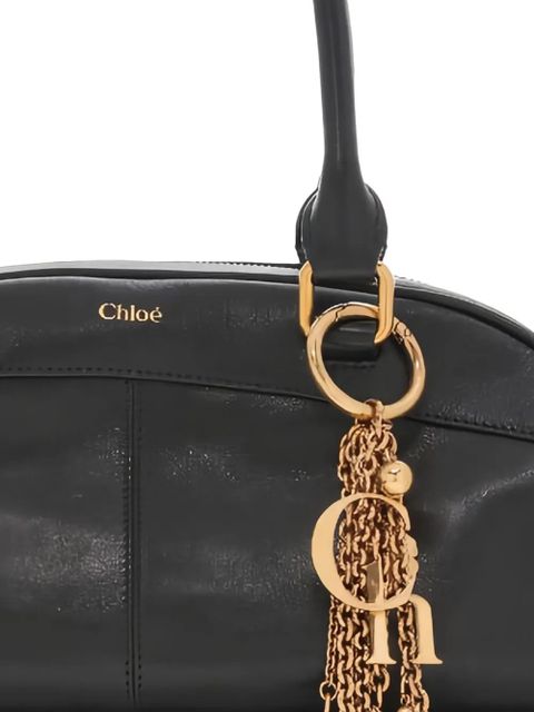 Chloé logo-charm shoulder bag - Black - zdjęcie produktu nr 2