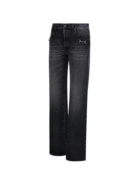 Gucci Horsebit-detail jeans - Grey