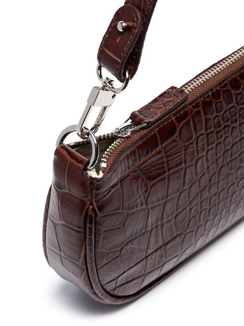 BY FAR crocodile-embossed shoulder bag - Brown
