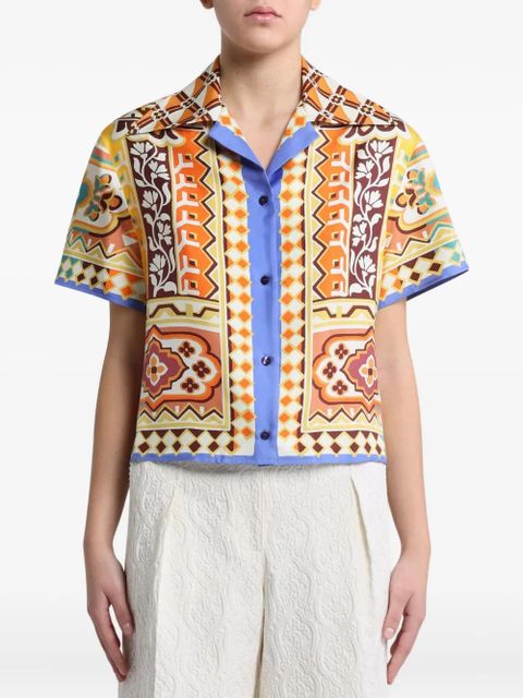 ETRO floral-print silk shirt - Neutrals