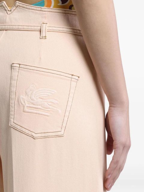 ETRO belted cropped trousers - Pink