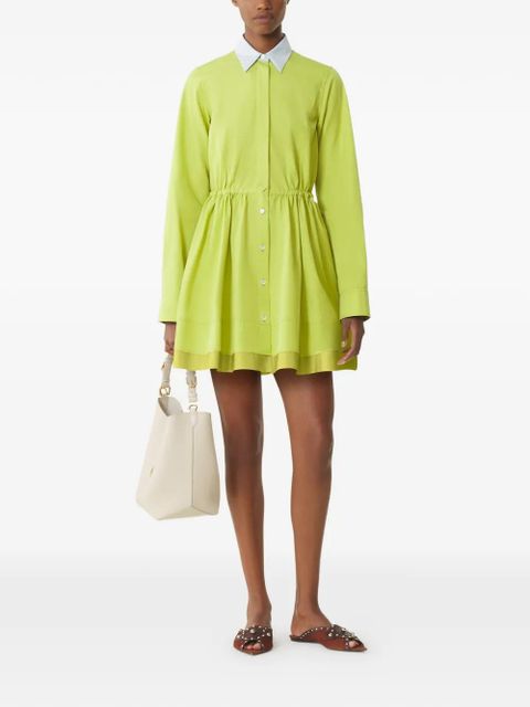 Lanvin collared buttoned mini dress - Green - zdjęcie produktu nr 2
