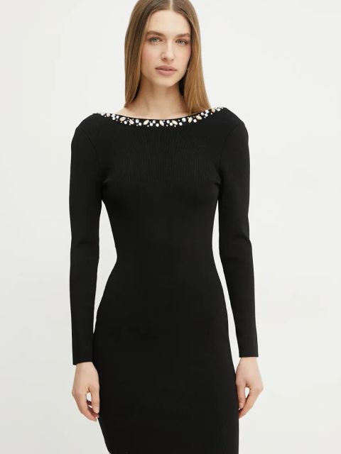 Marciano Guess sukienka LAUREN kolor czarny mini dopasowana 5RGK79 5036Z