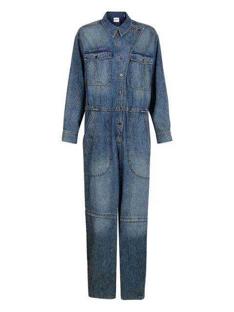 MARANT ÉTOILE button-fastening denim jumpsuit - Blue - zdjęcie produktu nr 1