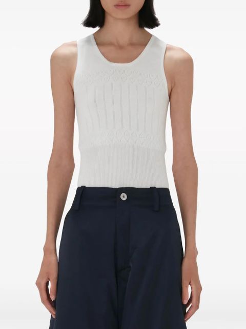 JW Anderson pointelle-knit tank top - White