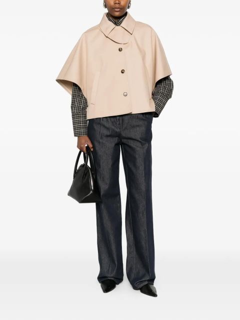 Max Mara buttoned cotton cape - Neutrals - zdjęcie produktu nr 2