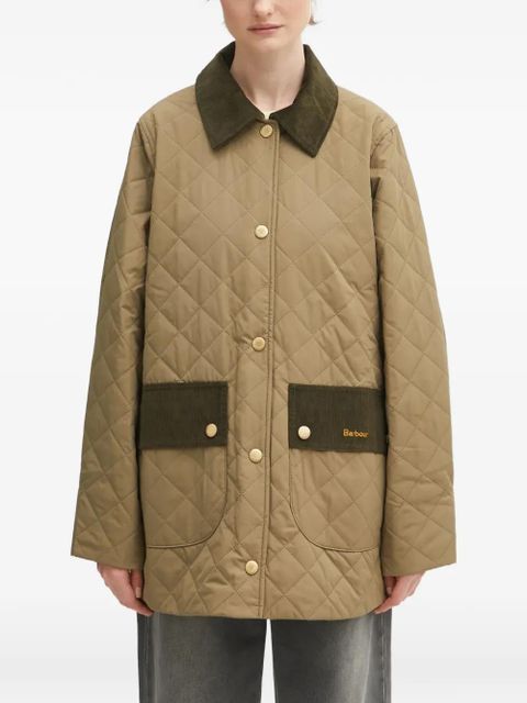 Barbour Corinne quilted corduroy-trim jacket - Neutrals - zdjęcie produktu nr 1