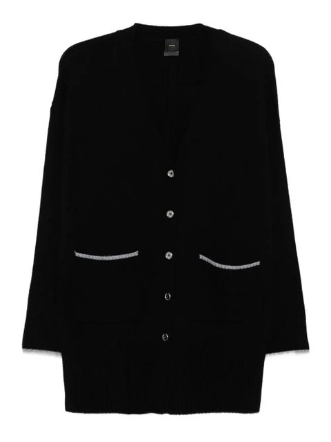 PINKO ribbed-knit cardigan - Black - zdjęcie produktu nr 1