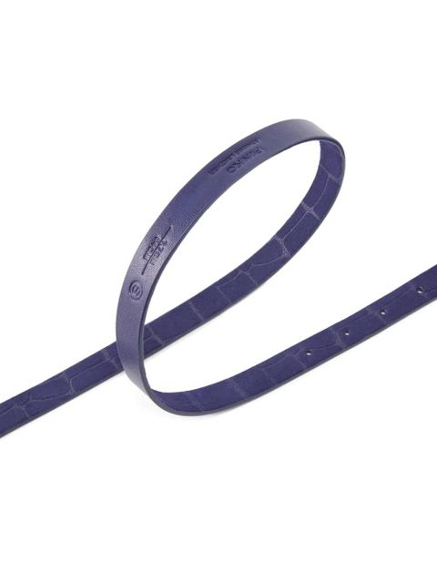 PINKO Aura buckle leather belt - Purple