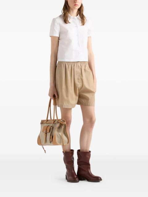 Prada short-sleeved linen muslin shirt - White - zdjęcie produktu nr 2