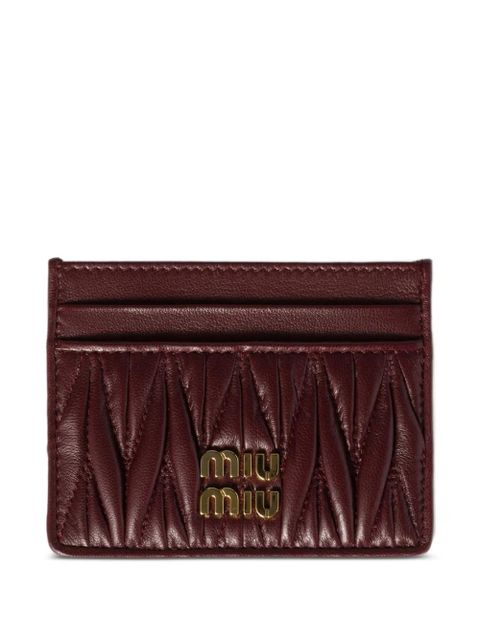 Miu Miu matelassé leather cardholder - Red - zdjęcie produktu nr 1
