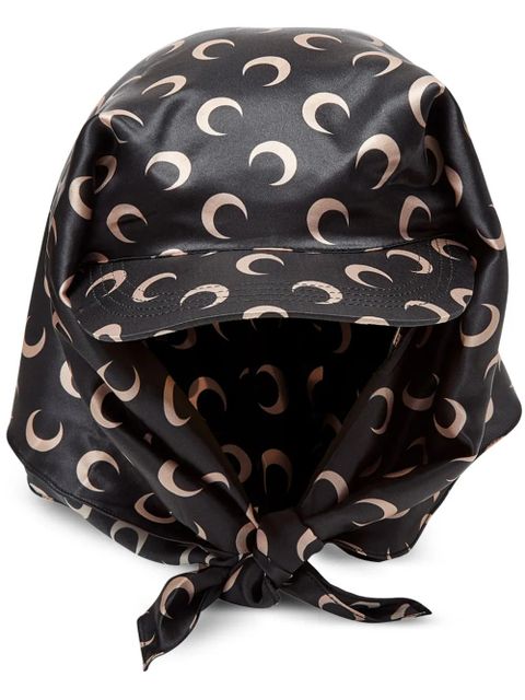 Marine Serre Crescent Moon silk cap - Black - zdjęcie produktu nr 1