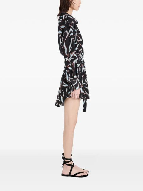Proenza Schouler Lalia printed mini dress - Black