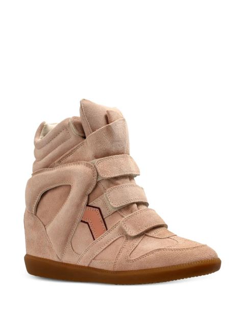 ISABEL MARANT Bekett cut-out touch-strap sneakers - Neutrals