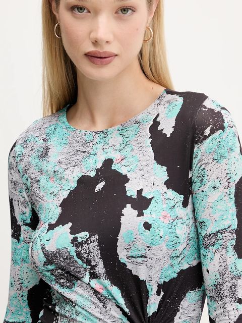 Desigual sukienka WALL LACROIX kolor czarny mini rozkloszowana 25WWVK09