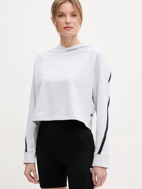 On bluza dresowa Studio kolor szary z kapturem melanżowa 1WF12421756 - zdjęcie produktu nr 1