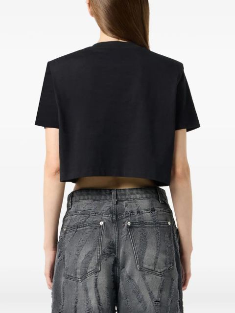 Blumarine logo-print jersey T-shirt - Black