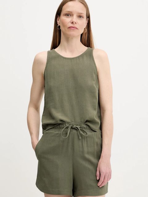 Answear.LAB komplet z lnem damski kolor zielony - zdjęcie produktu nr 1