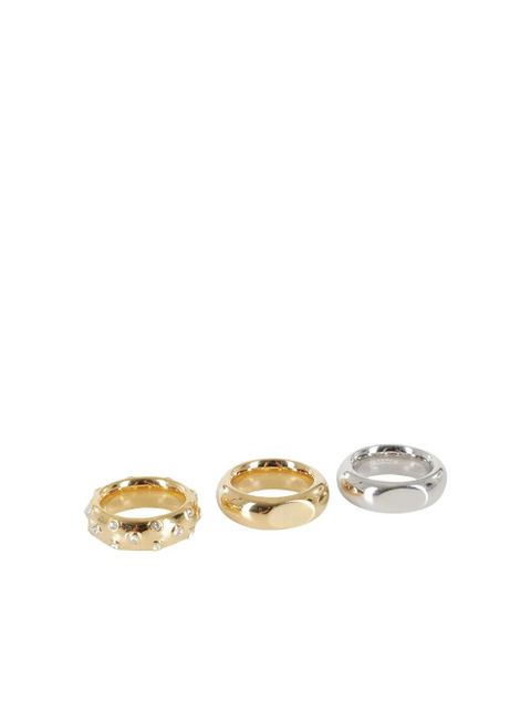 Rabanne polished-finish rings (set of three) - Gold