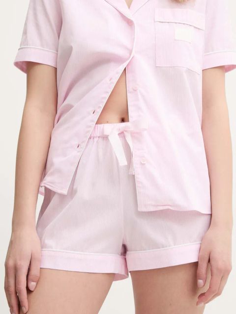 Guess piżama bawełniana MARTA damska kolor różowy bawełniana O5GX10 WH1K1