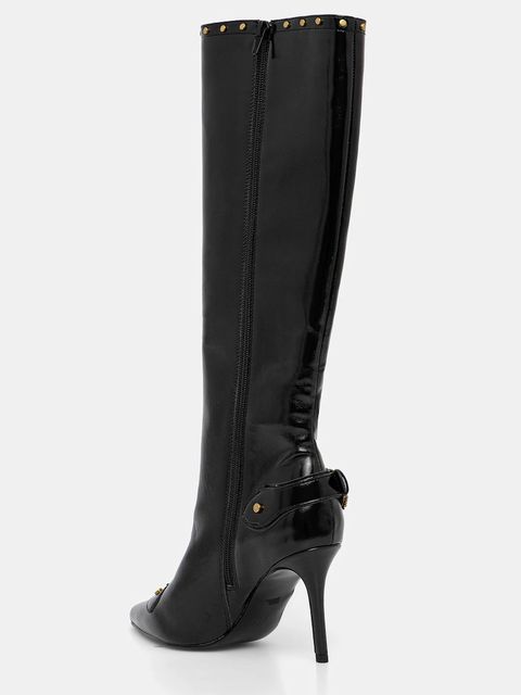 Versace Jeans Couture kozaki damskie kolor czarny na szpilce 79VA3S58 ZSC35 899