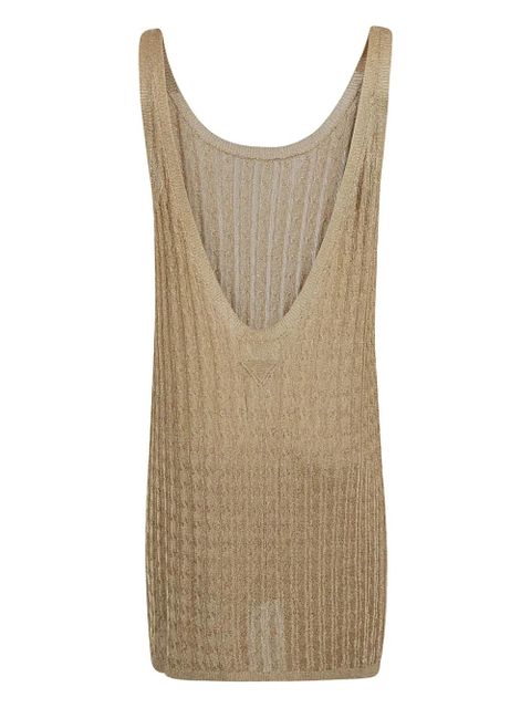 Prada metallic knitted mini dress - Gold - zdjęcie produktu nr 2