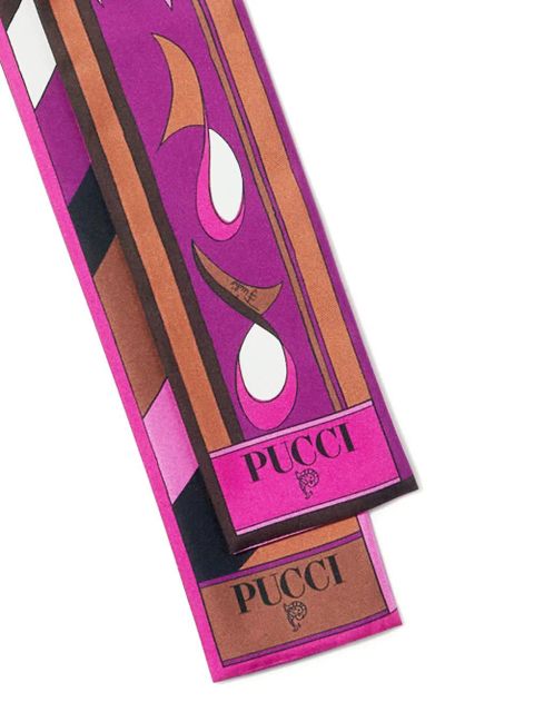 PUCCI Iride Pesci-print silk scarf - Pink - zdjęcie produktu nr 2