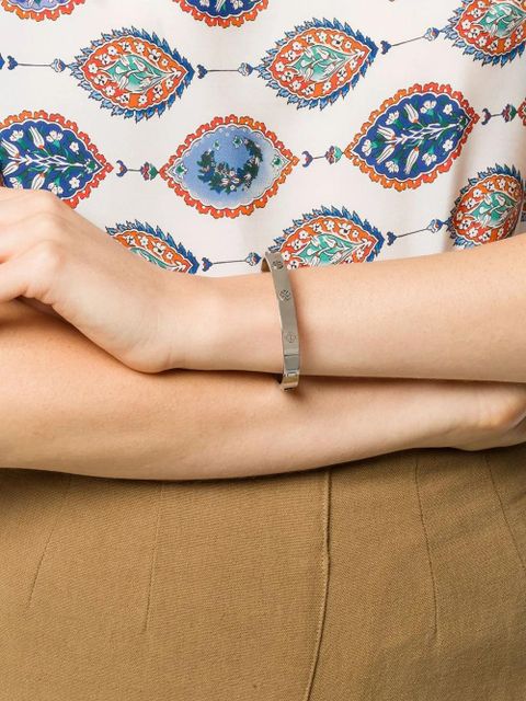 Tory Burch logo-embossed bracelet - Silver - zdjęcie produktu nr 2