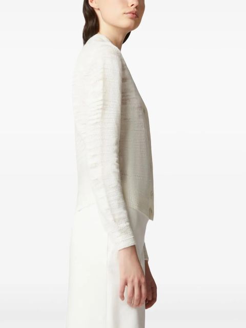 Tod's V-neck knit cardigan - White - zdjęcie produktu nr 2