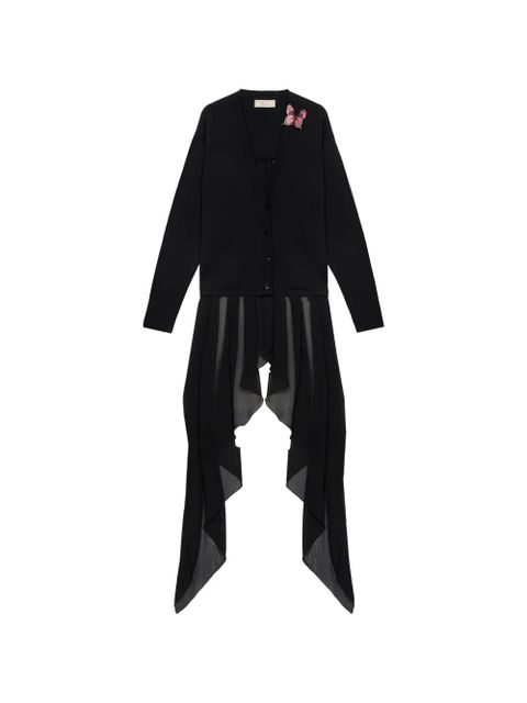 Blumarine butterfly-appliqué cardigan - Black - zdjęcie produktu nr 1