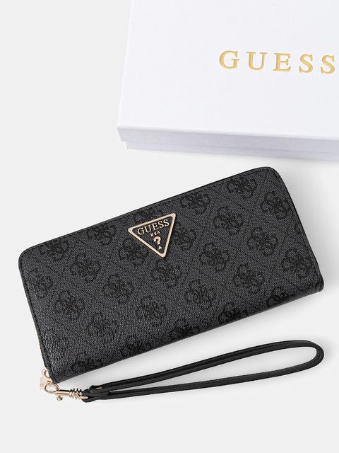 Guess portfel LAUREL damski kolor szary SWSG74 59146