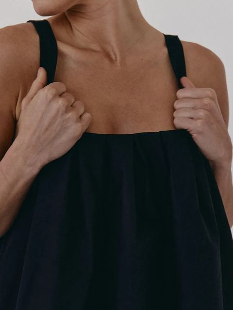 MUUV. sukienka JELLE kolor czarny mini oversize