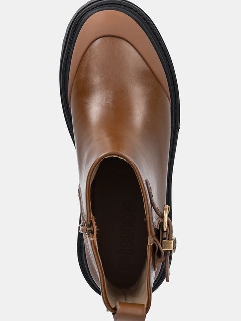 Pinko botki Mia 21 damskie kolor brązowy na platformie SD0409P001GU8 - zdjęcie produktu nr 2