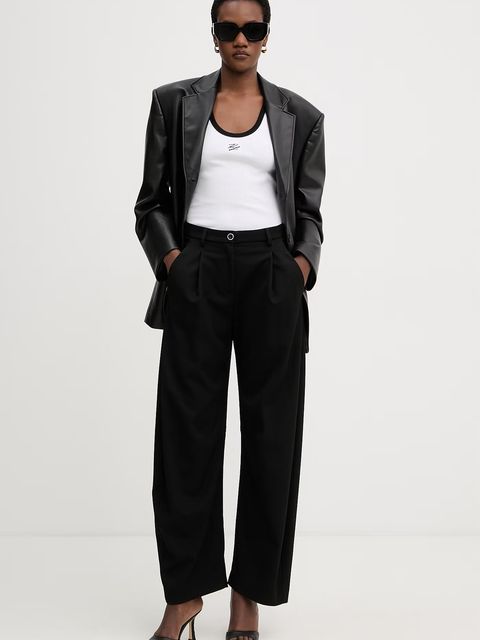 Karl Lagerfeld top damski bawełniany z elastanem - zdjęcie produktu nr 1