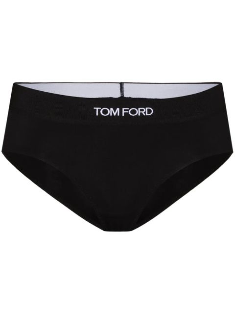 TOM FORD logo-waistband mid-rise briefs - Black - zdjęcie produktu nr 1