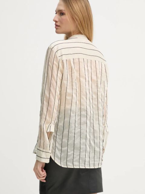 Day Birger et Mikkelsen koszula Yrsa damska kolor beżowy relaxed ze stójką DAY65243773