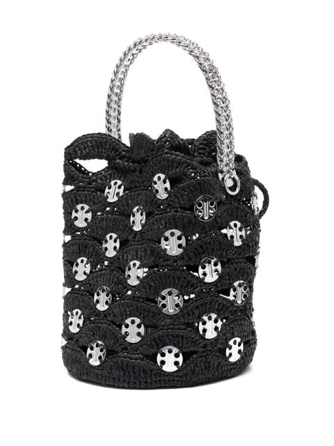 Rabanne raffia bucket bag - Black - zdjęcie produktu nr 2