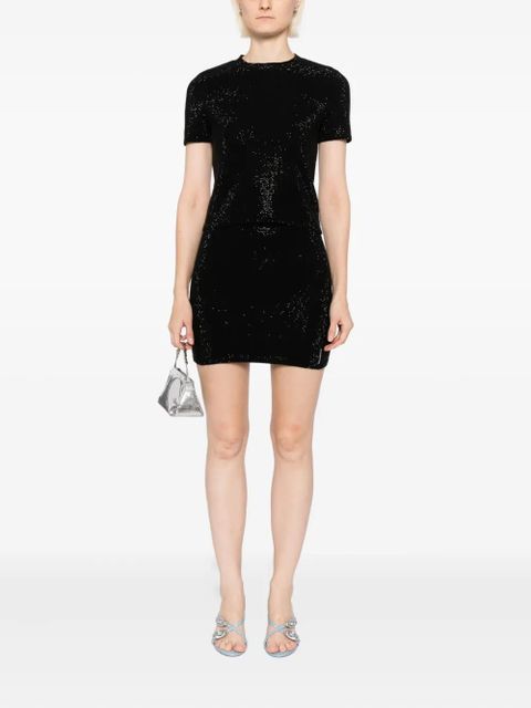 Alexander Wang crystal-embellished T-shirt - Black