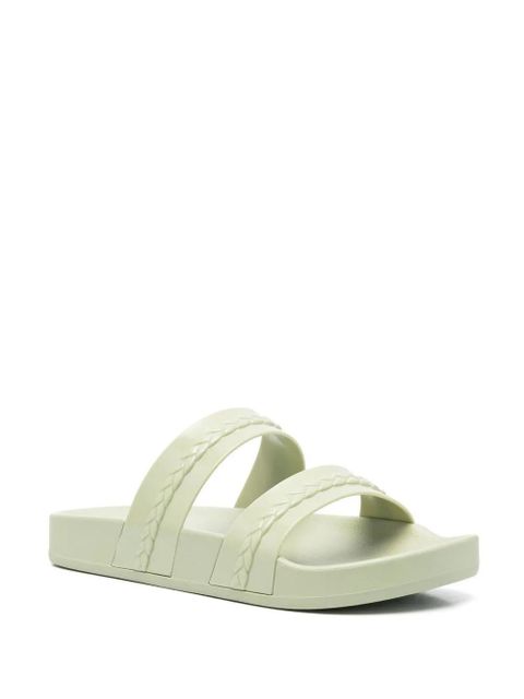 Ancient Greek Sandals Meli double-strap slides - Green