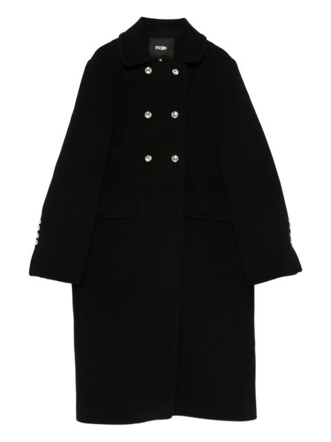 Maje buttoned double-breasted coat - Black - zdjęcie produktu nr 1