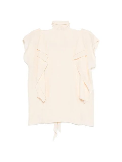 Lanvin ruffled tie blouse - Neutrals - zdjęcie produktu nr 1