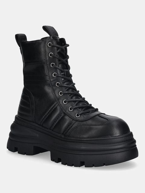 Buffalo workery Dione Lace Up Mid kolor czarny na platformie 1622607-BLK - zdjęcie produktu nr 1
