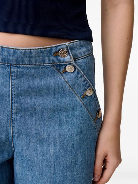 Claudie Pierlot button denim shorts - Blue