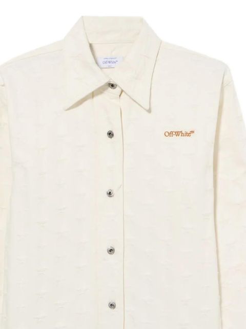 Off-White star-jacquard shirt jacket - Neutrals - zdjęcie produktu nr 2