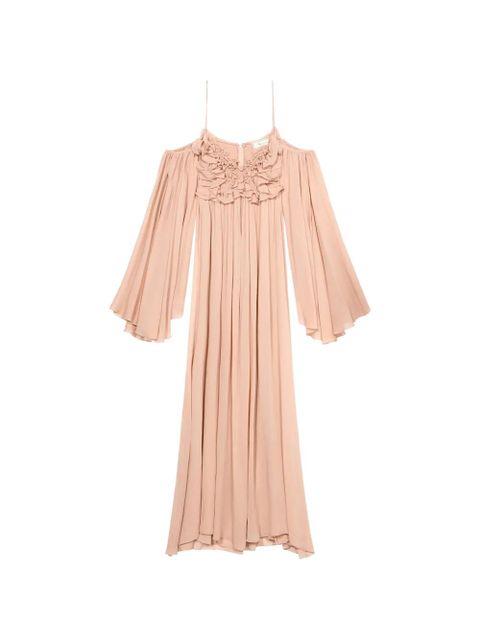 Blumarine ruffled-detail maxi dress - Neutrals - zdjęcie produktu nr 1