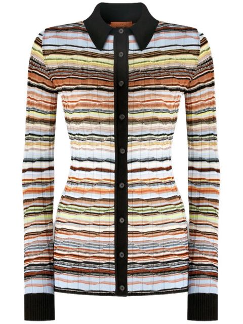 Missoni striped knitted shirt - Blue - zdjęcie produktu nr 1
