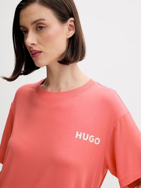 HUGO t-shirt lounge kolor różowy 50490707