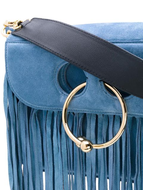 JW Anderson Pierce fringed shoulder bag - Blue